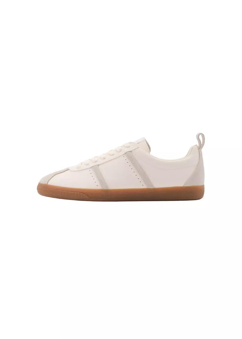White Contrast Panel Sneakers, , large image number 3