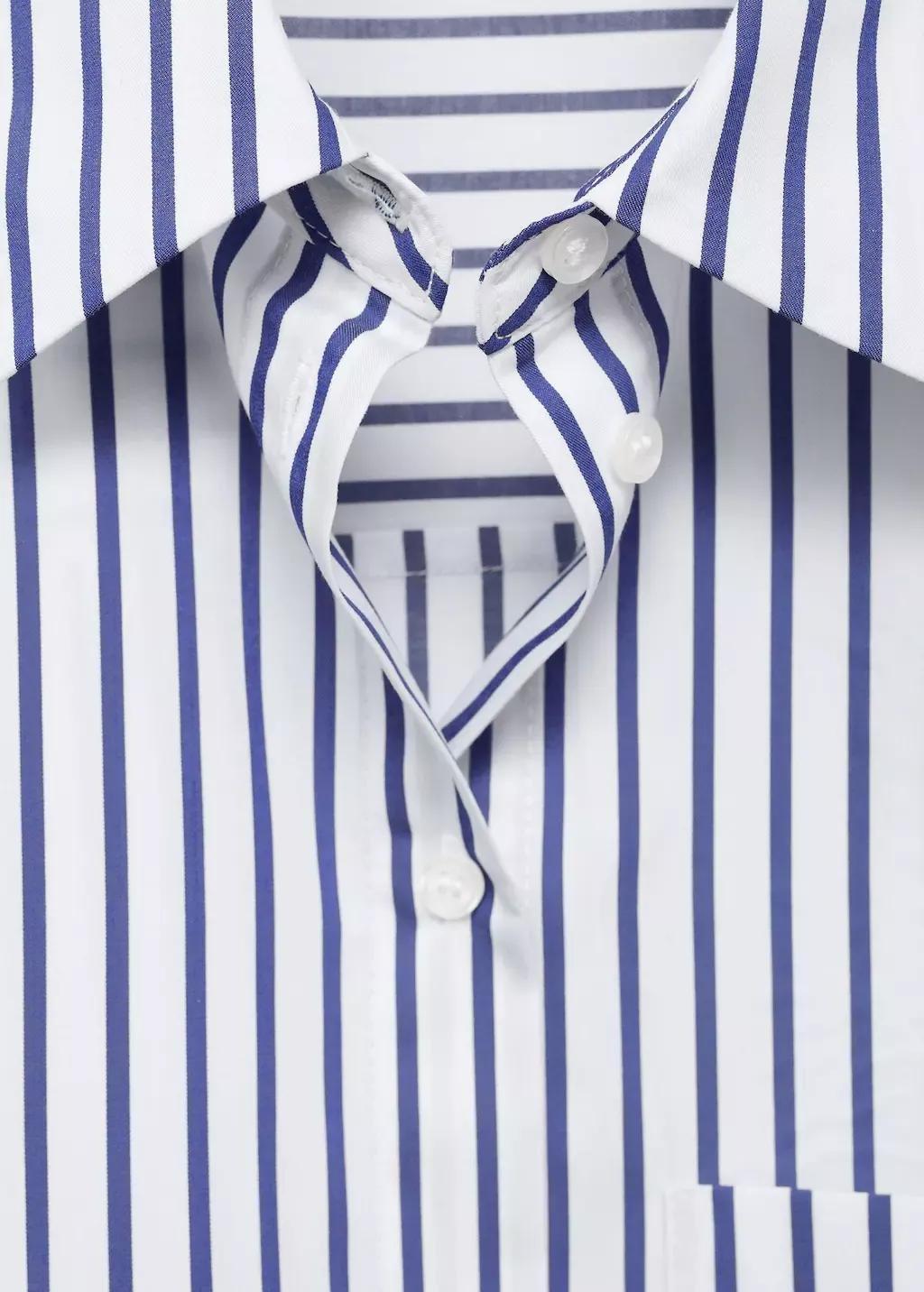 Blue Striped Cropped Shirt, , large image number 9