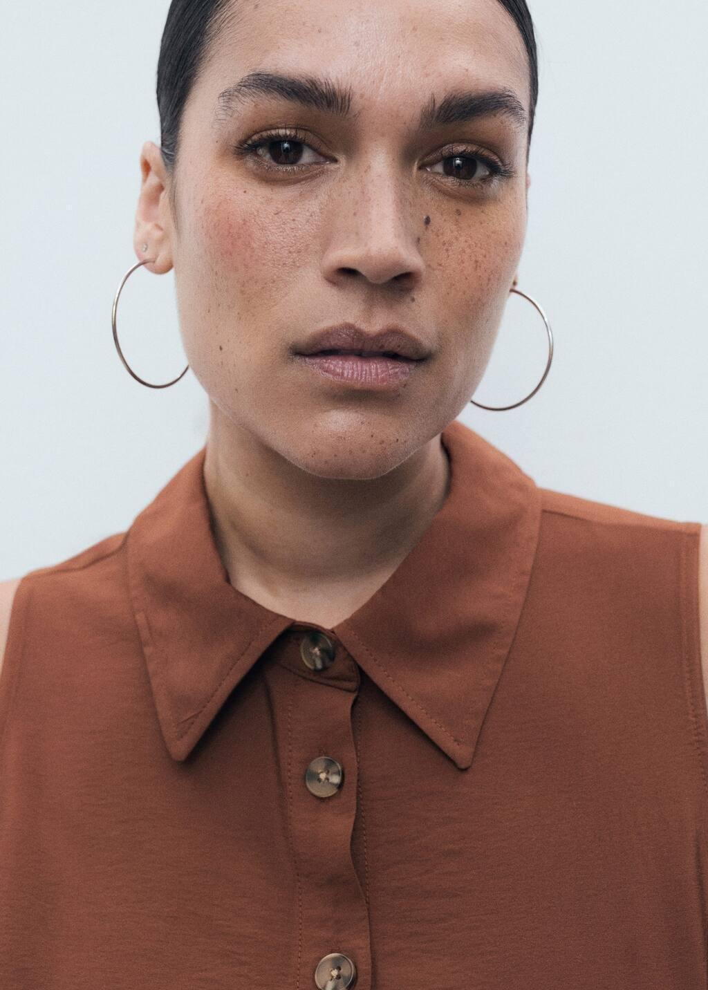 Brown Belt Shirt Dress, Brown, large image number 9