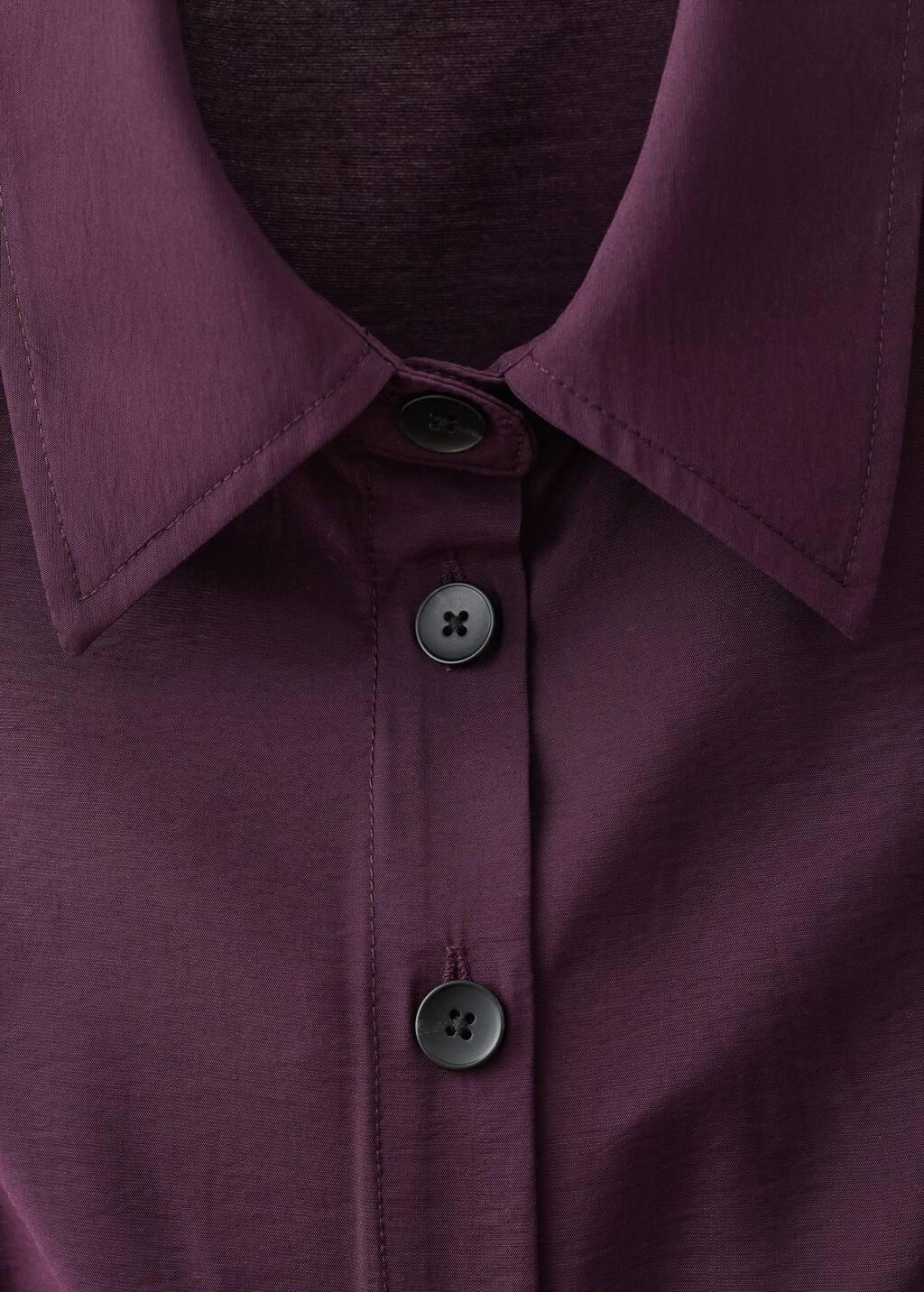 Purple Belt Shirt Dress, Medium Purple, large image number 9