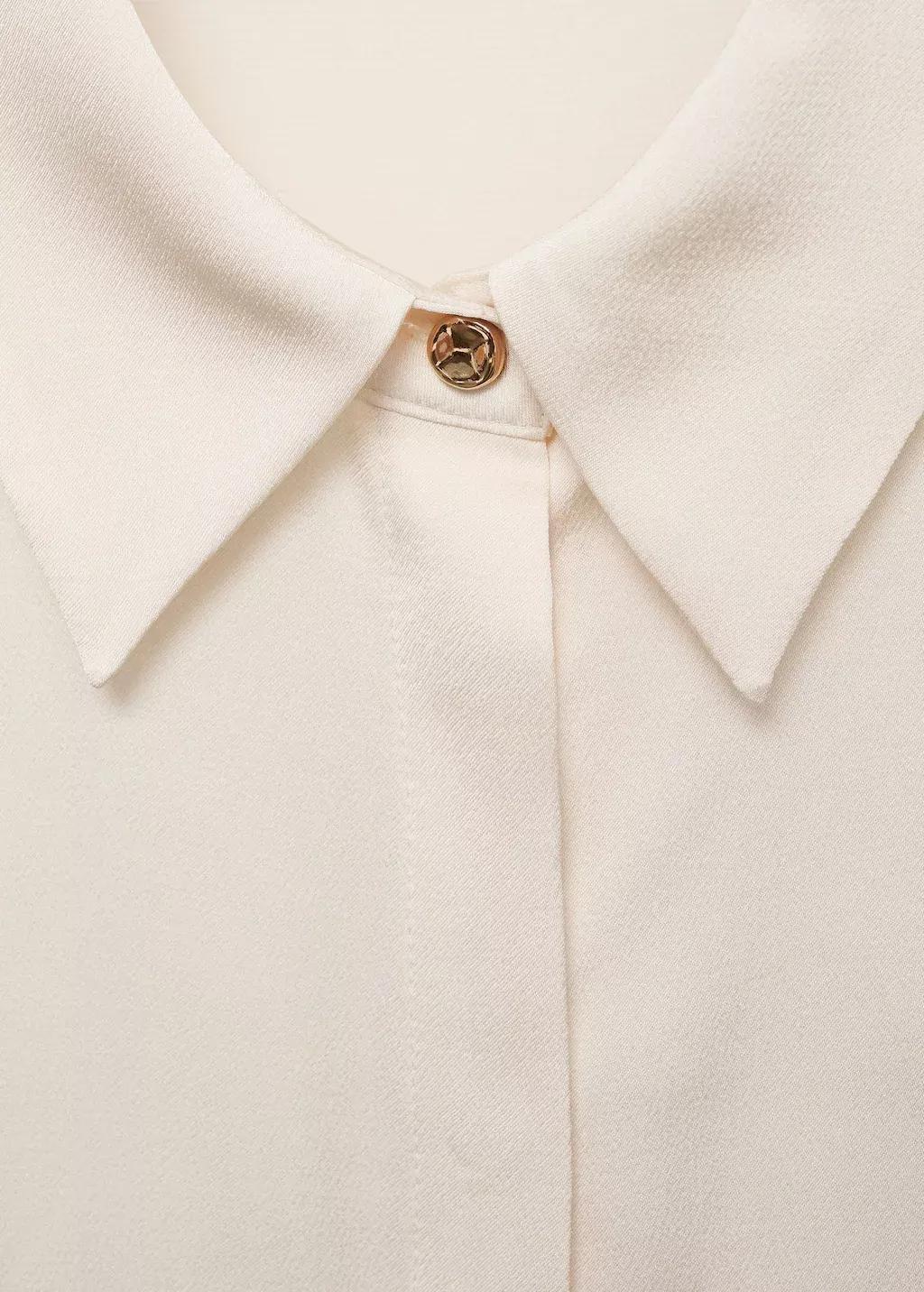 LIGHT BEIGE Satin finish flowy shirt, , large image number 10