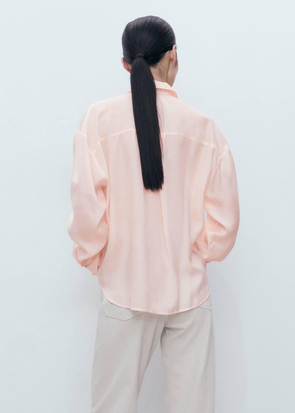 Pink Lt Pastel Modal Shirt With Rhinestones, , large image number 8