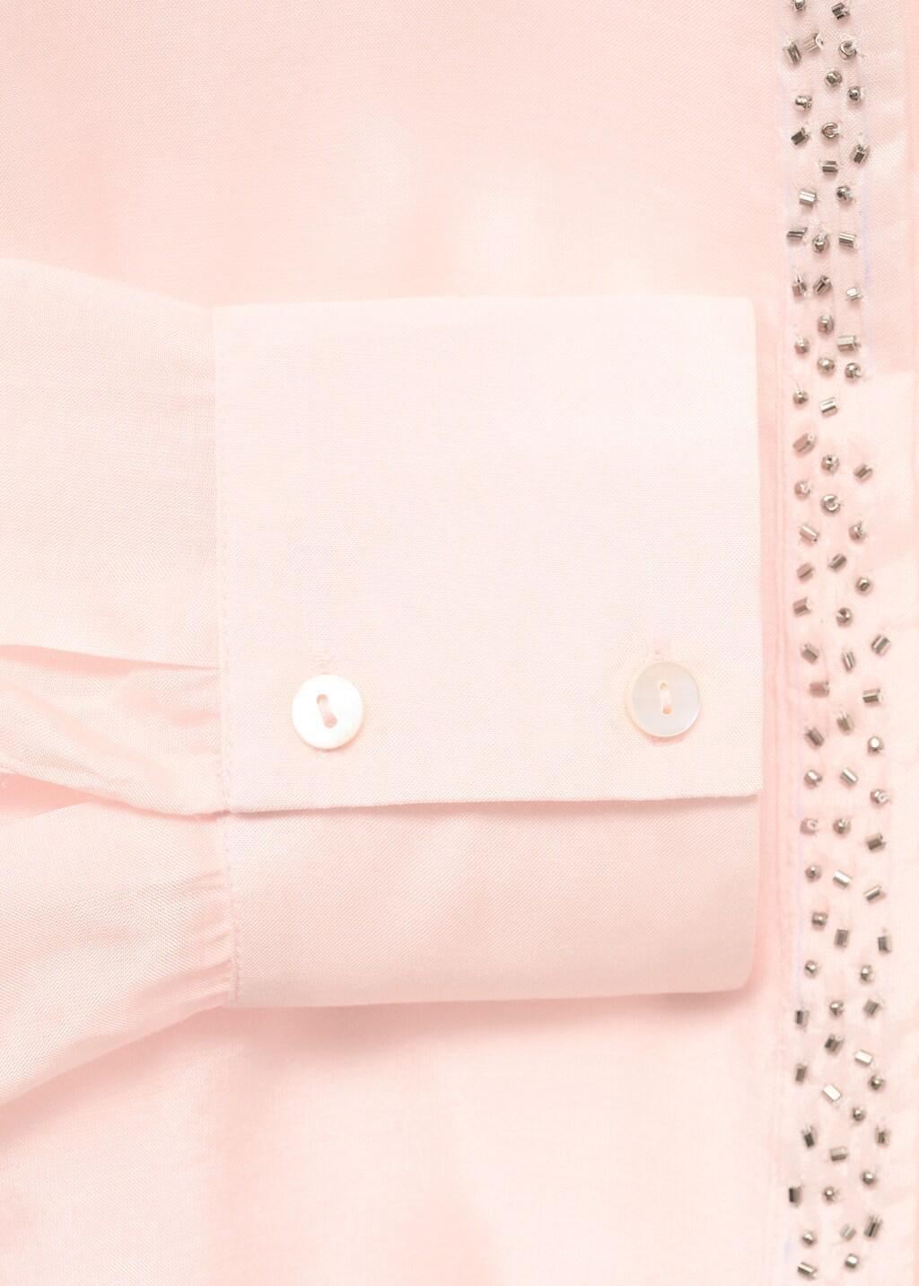 Pink Lt Pastel Modal Shirt With Rhinestones, , large image number 9