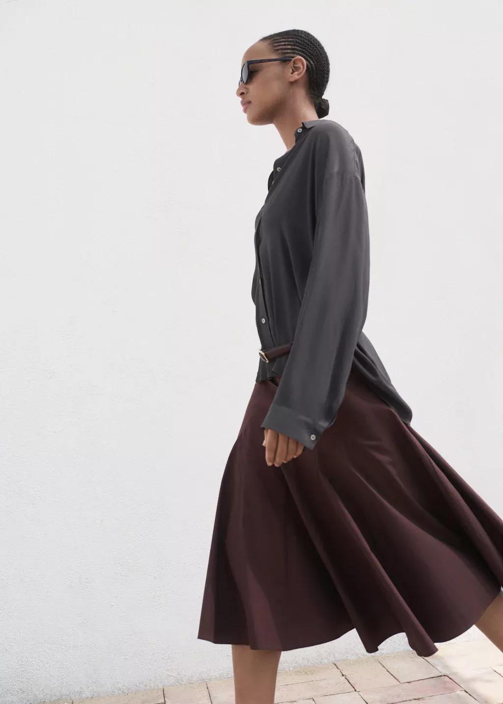 Grey Oversize flowy shirt, No Colour, large image number 3