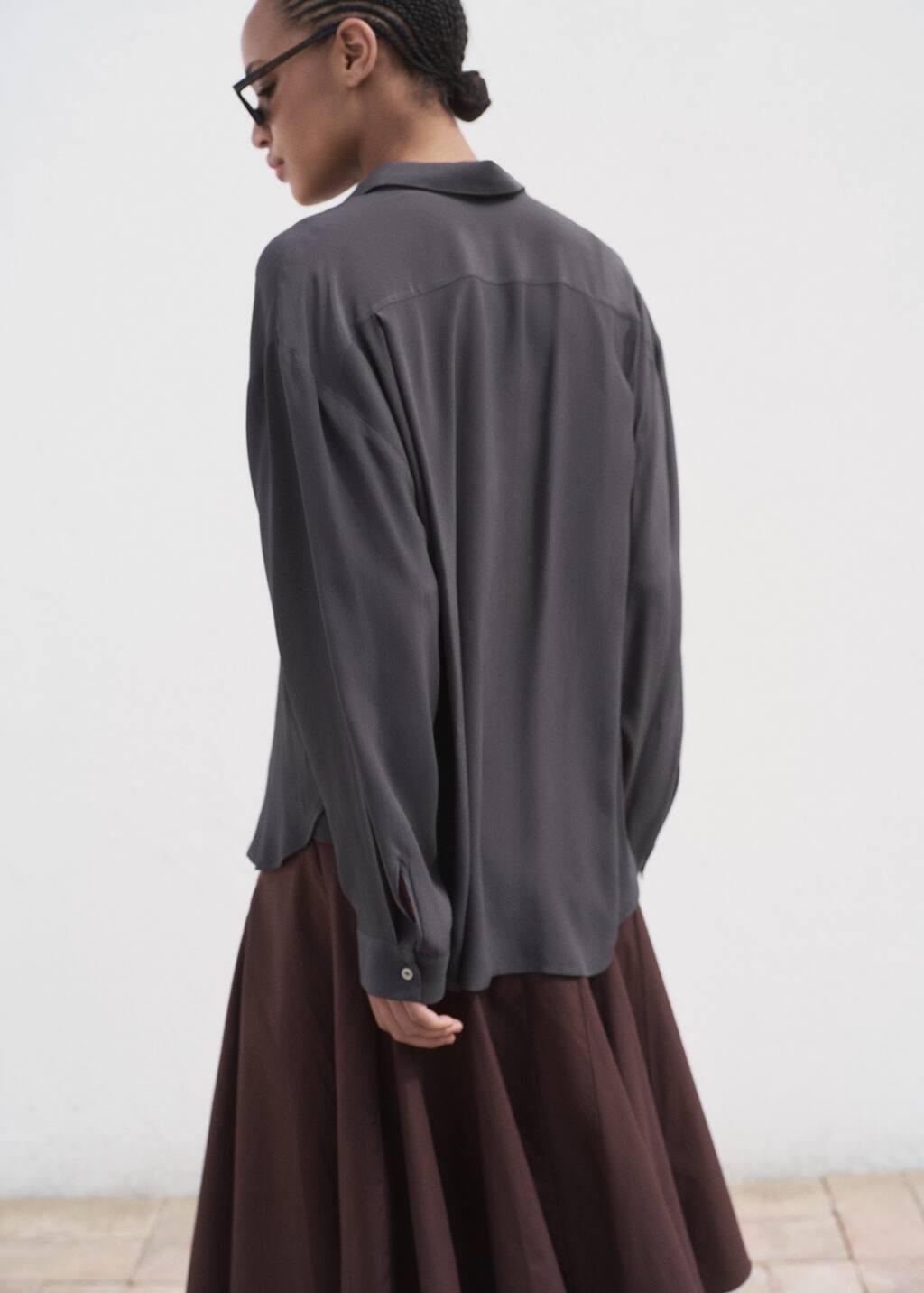 Grey Oversize flowy shirt, No Colour, large image number 5