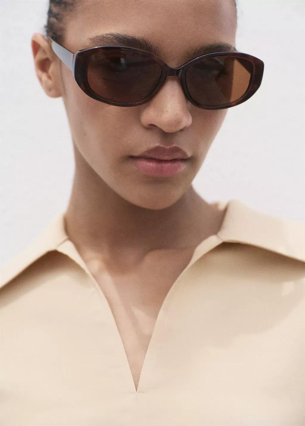 Brown Lt Pastel Oversized three-quarter sleeve shirt, Light Pastel Brown, large image number 2