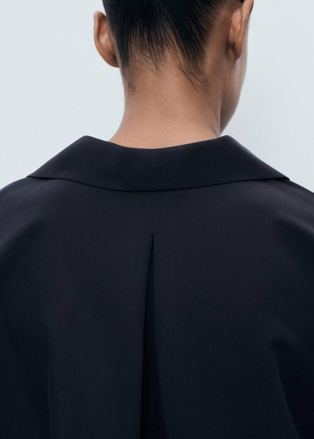 NAVY Oversized three-quarter sleeve shirt, Navy, large image number 3