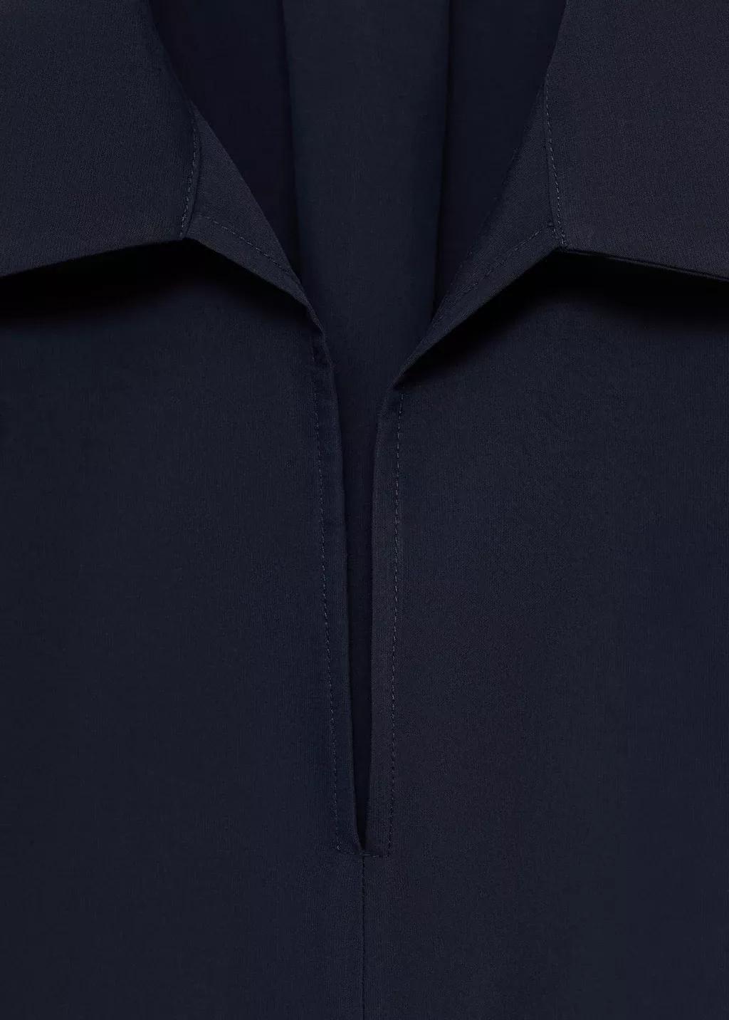 NAVY Oversized three-quarter sleeve shirt, Navy, large image number 4