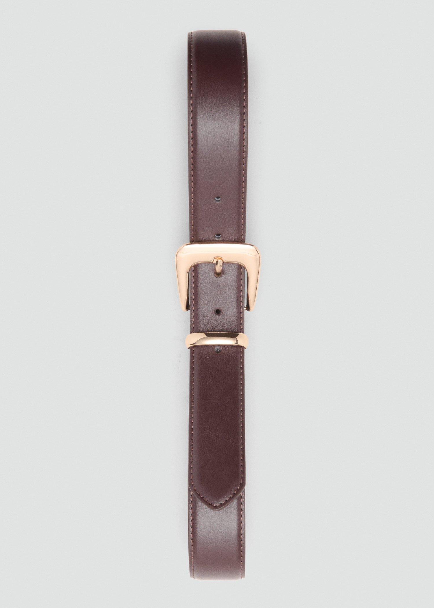 Brown Metal Buckle Belt, , large image number 1