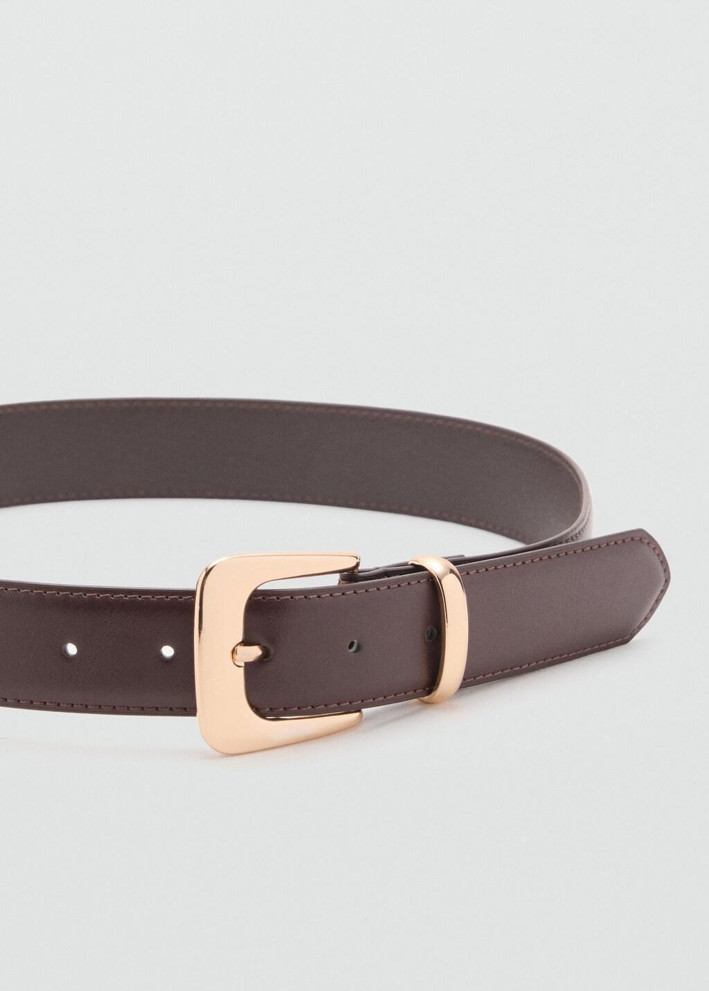 Brown Metal Buckle Belt, , large image number 6