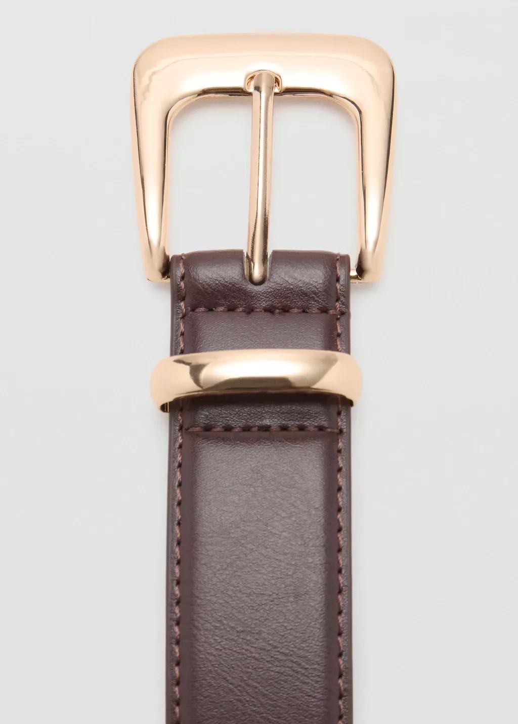 Brown Metal Buckle Belt, , large image number 8