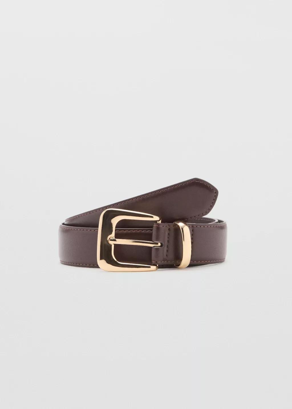 Brown Metal Buckle Belt, , large image number 9