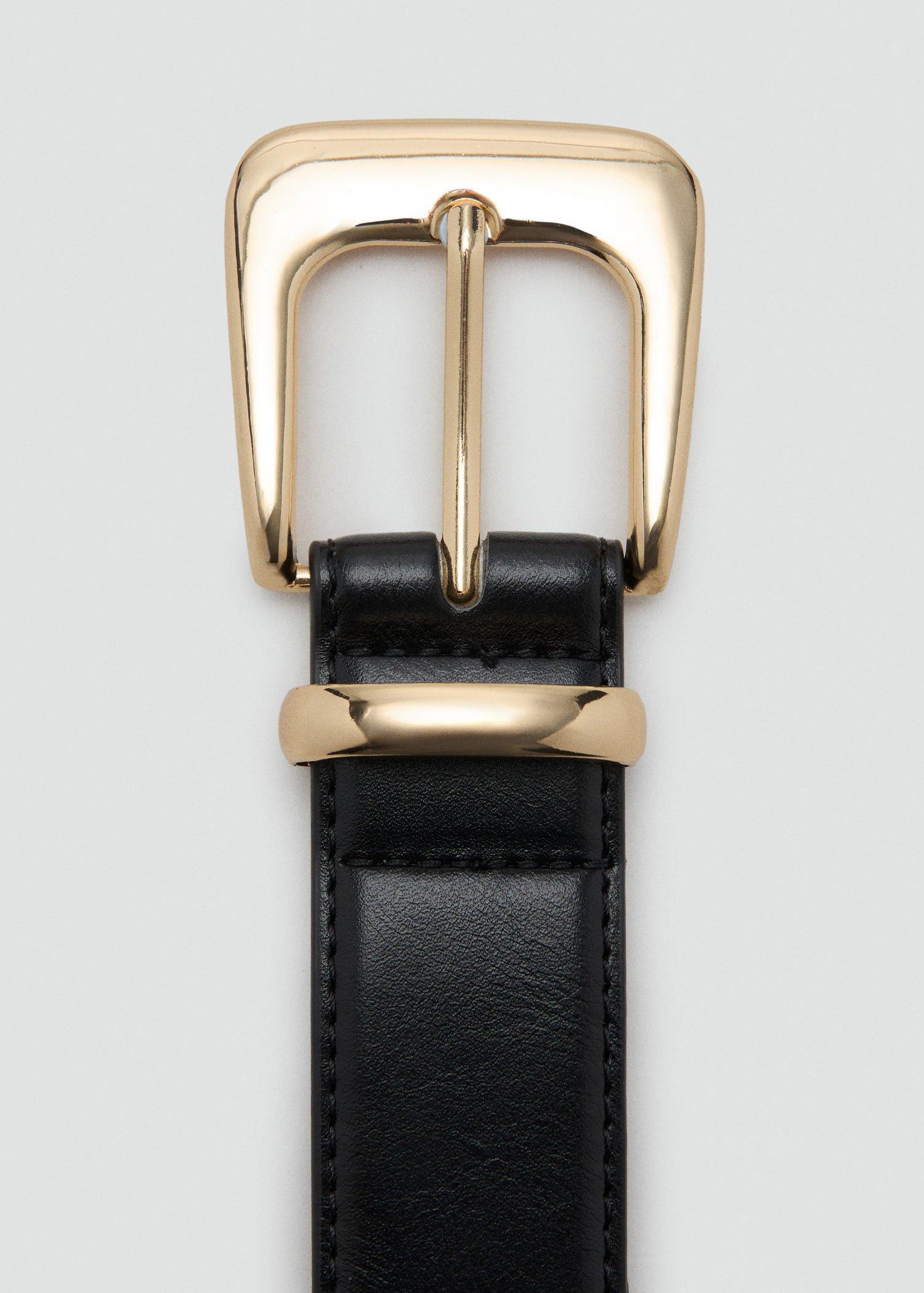 Black Metal Buckle Belt, , large image number 1