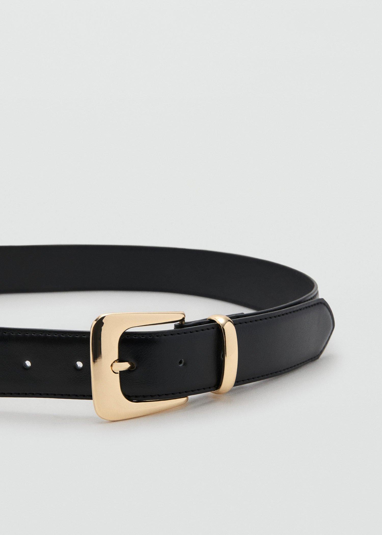 Black Metal Buckle Belt, , large image number 2
