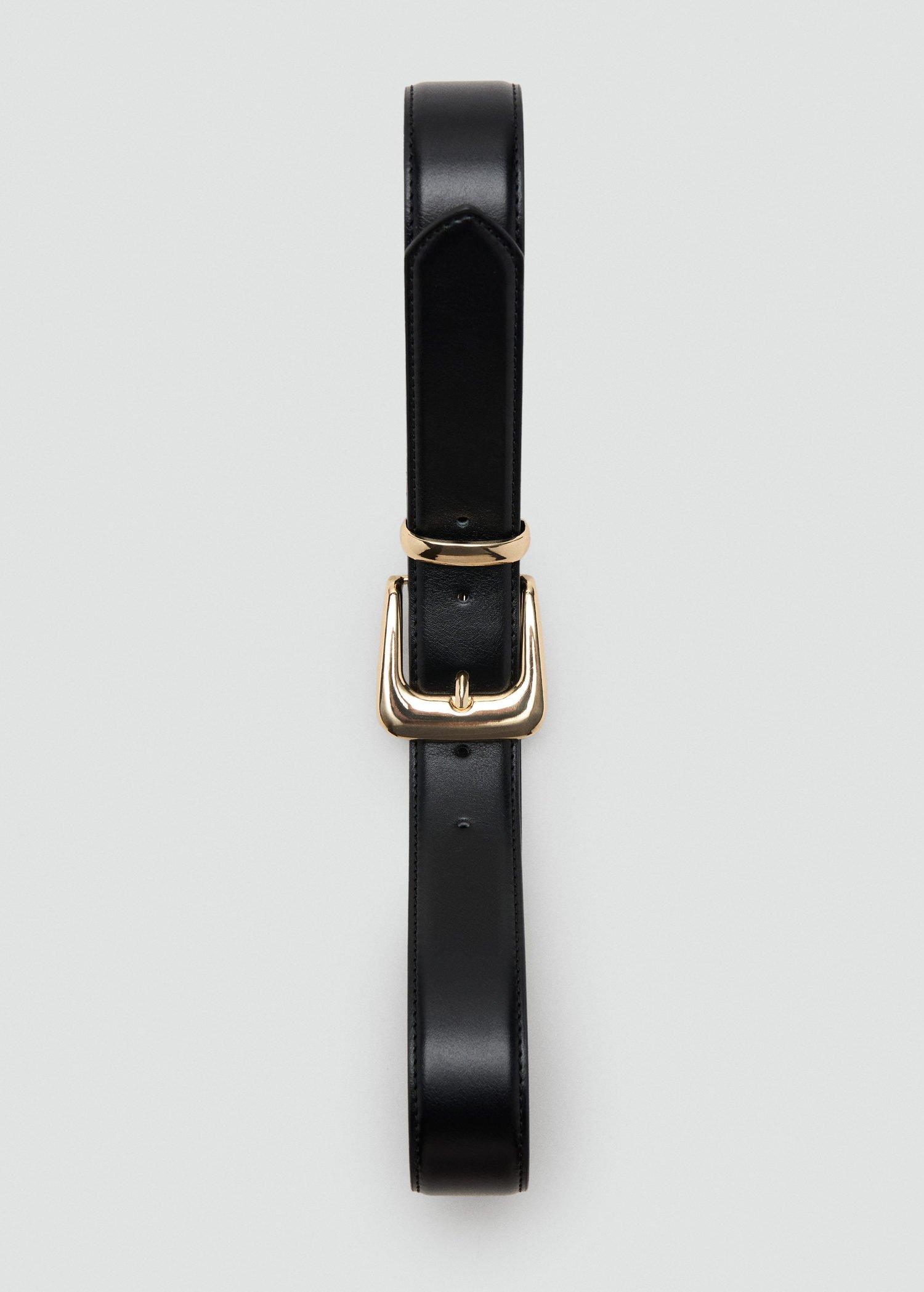 Black Metal Buckle Belt, , large image number 3