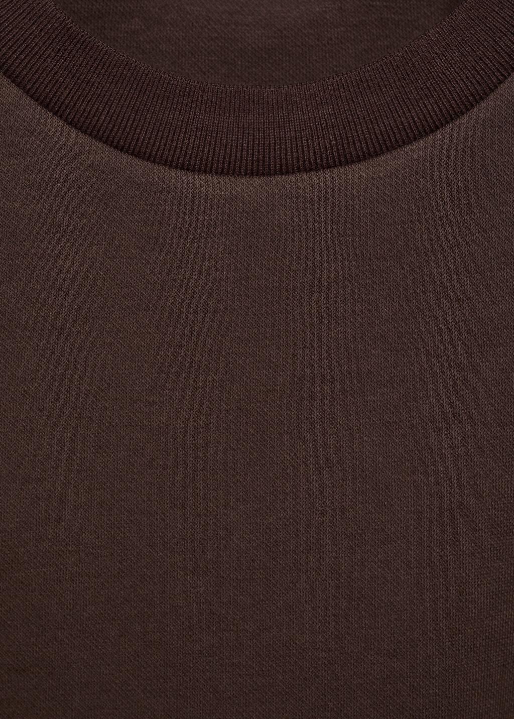 Brown Cotton Short-Sleeved T-Shirt, 0201_30, large image number 9