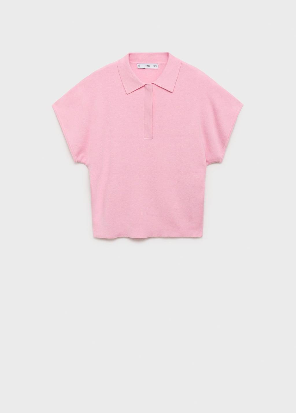 PINK Short-sleeved polo-neck sweater, , large image number 0