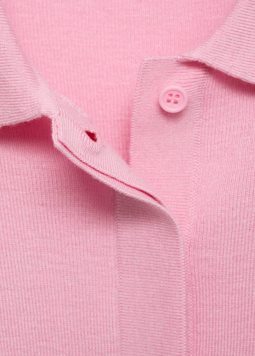PINK Short-sleeved polo-neck sweater, , large image number 1