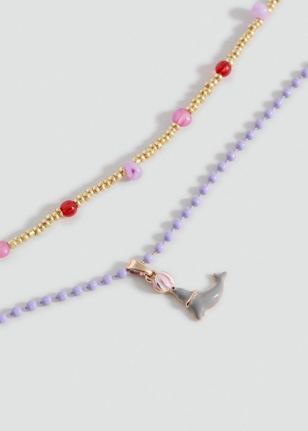 LT-PASTEL PURPLE Combined necklace pack, Kids Girl, Light-Pastel Purple, large image number 0