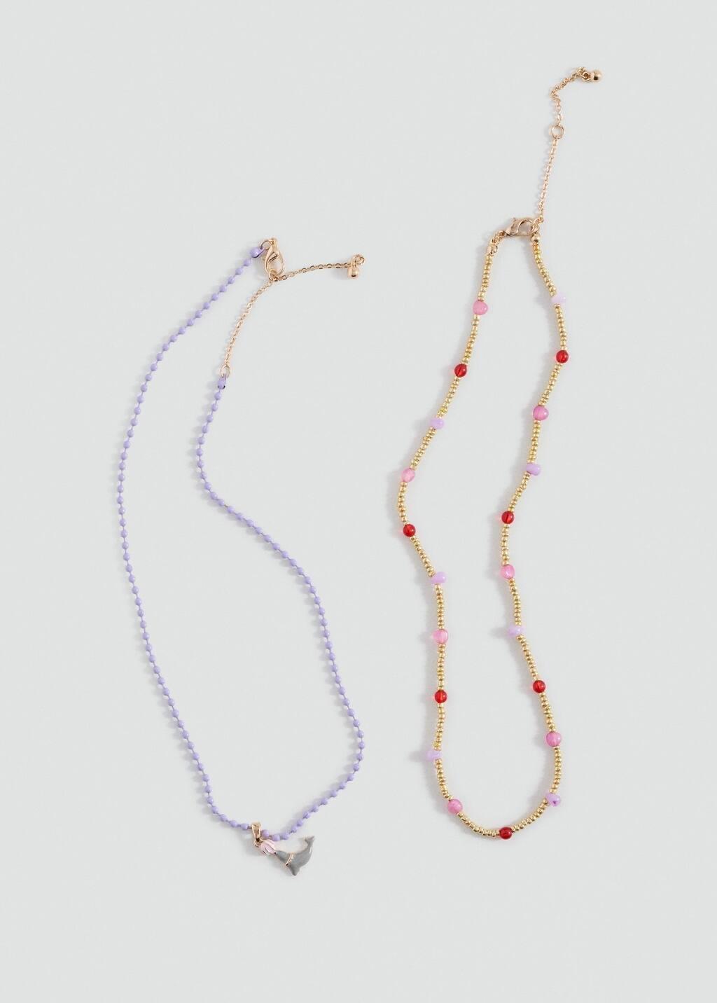 LT-PASTEL PURPLE Combined necklace pack, Kids Girl, Light-Pastel Purple, large image number 1