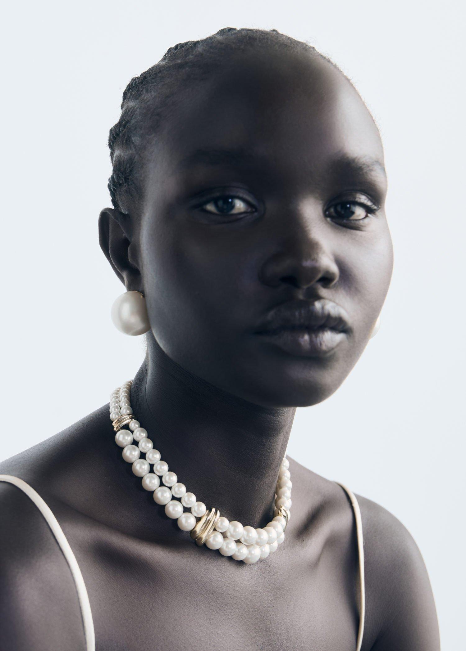 White Pearl Earrings, White, large image number 0