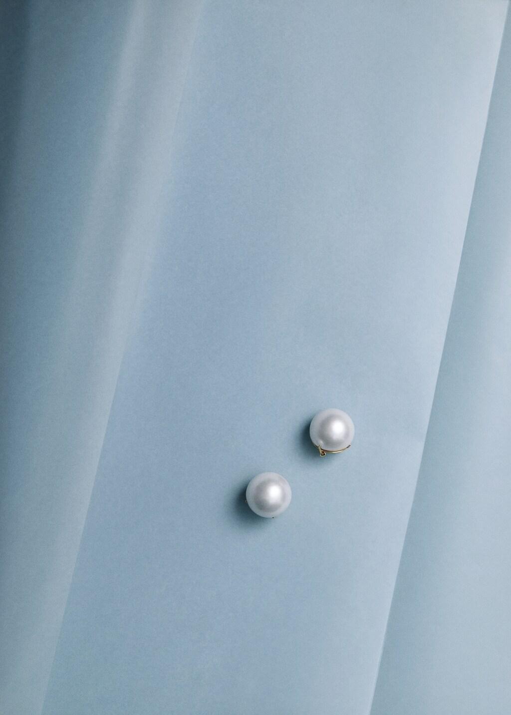 White Pearl Earrings, White, large image number 7