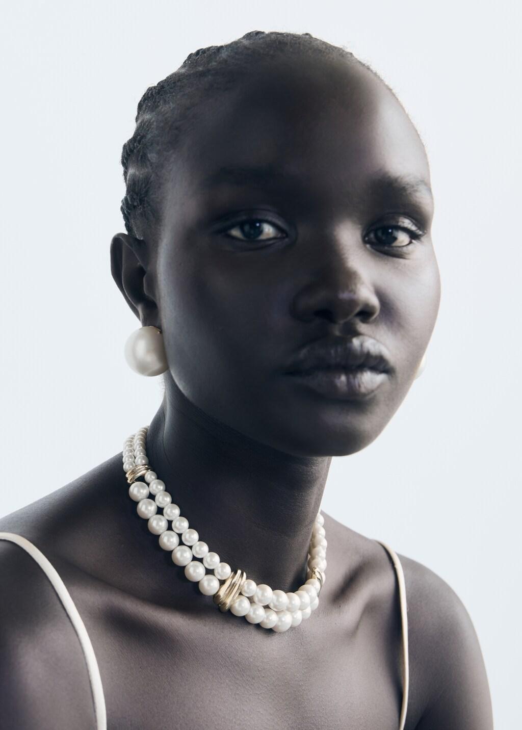 White Pearl Earrings, White, large image number 9
