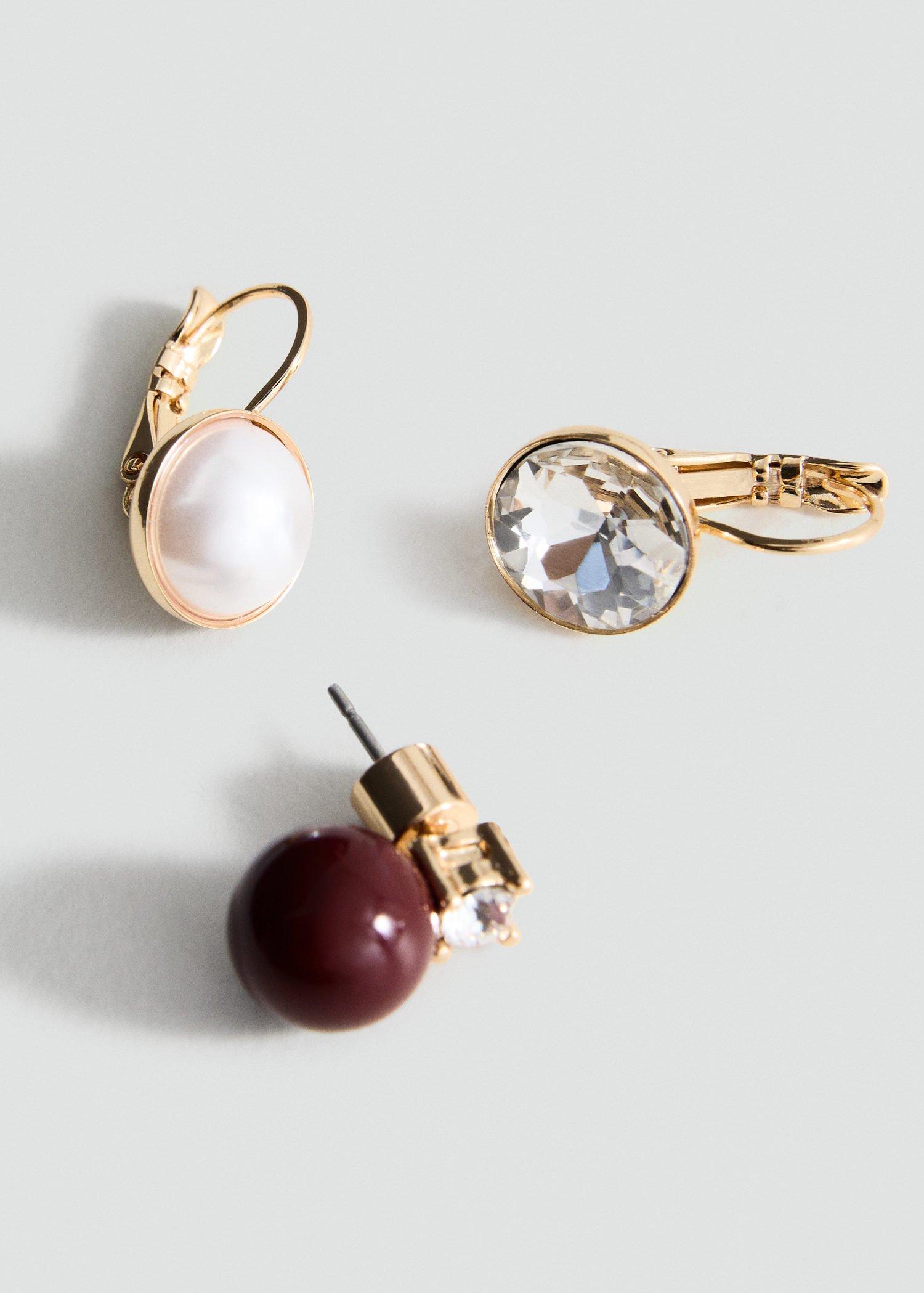 Gold Combined Earring Set, Gold, large image number 0