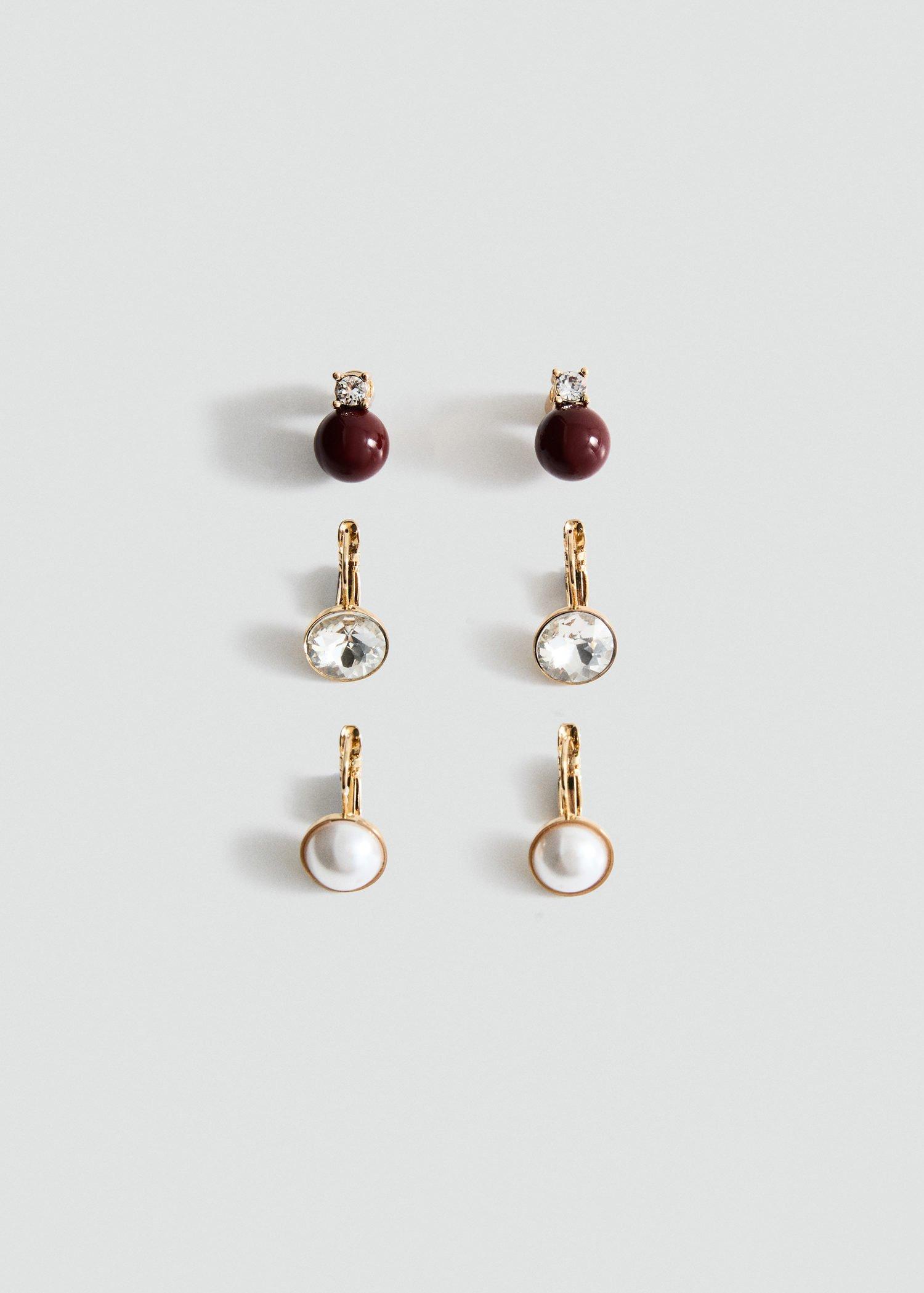 Gold Combined Earring Set, Gold, large image number 2