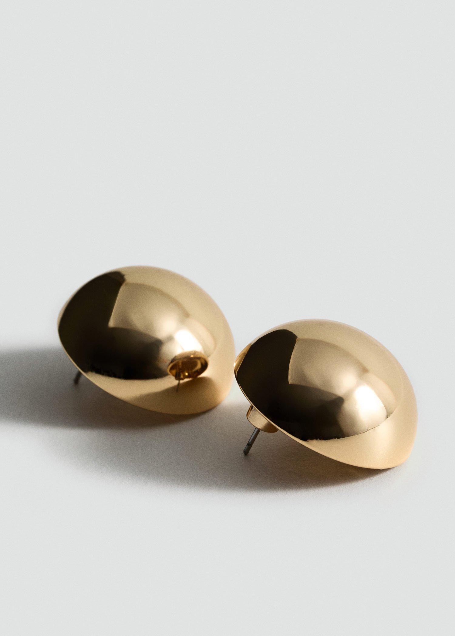 Gold Round Volume Earrings, 0201_OR, large image number 0