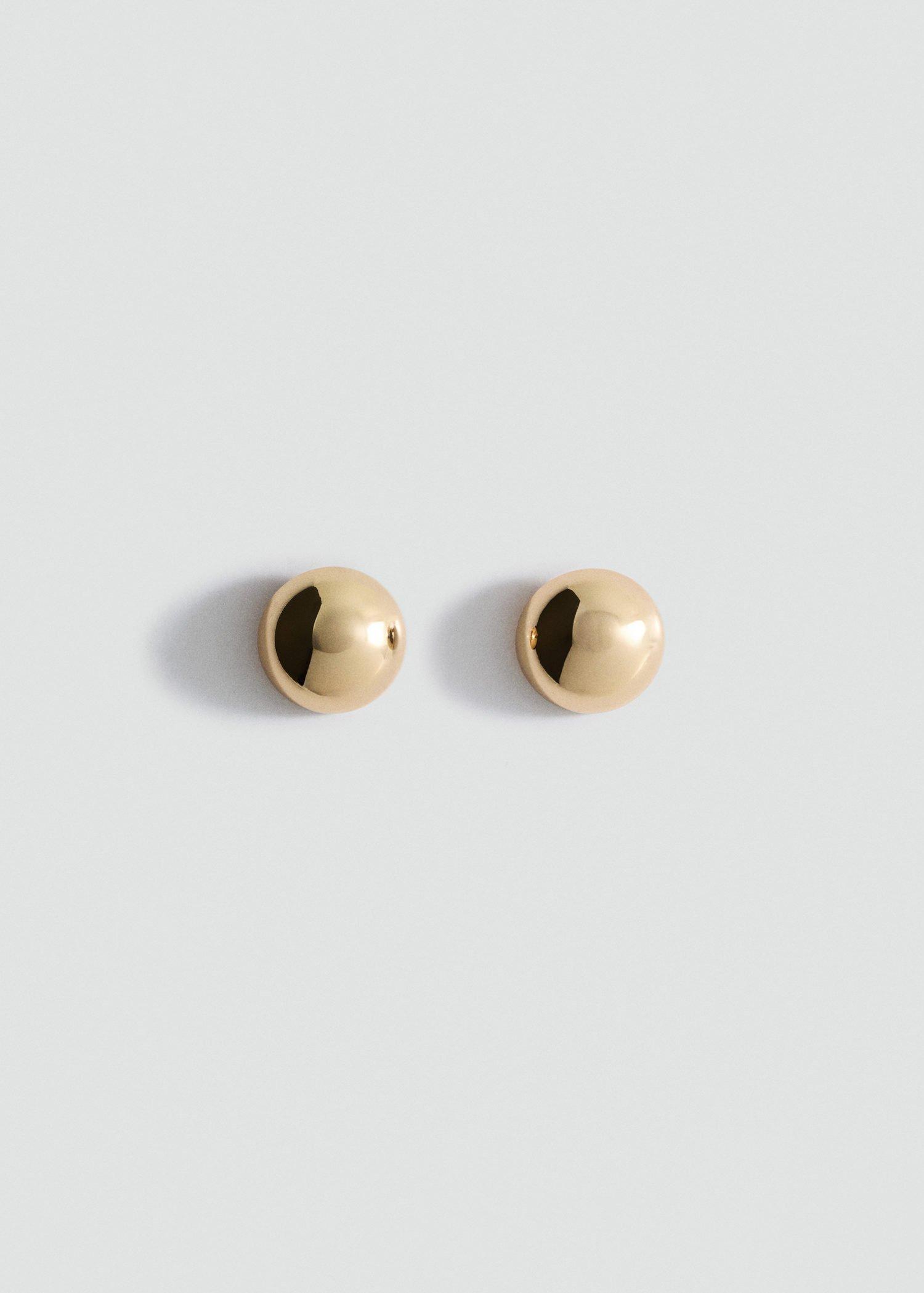 Gold Round Volume Earrings, 0201_OR, large image number 1