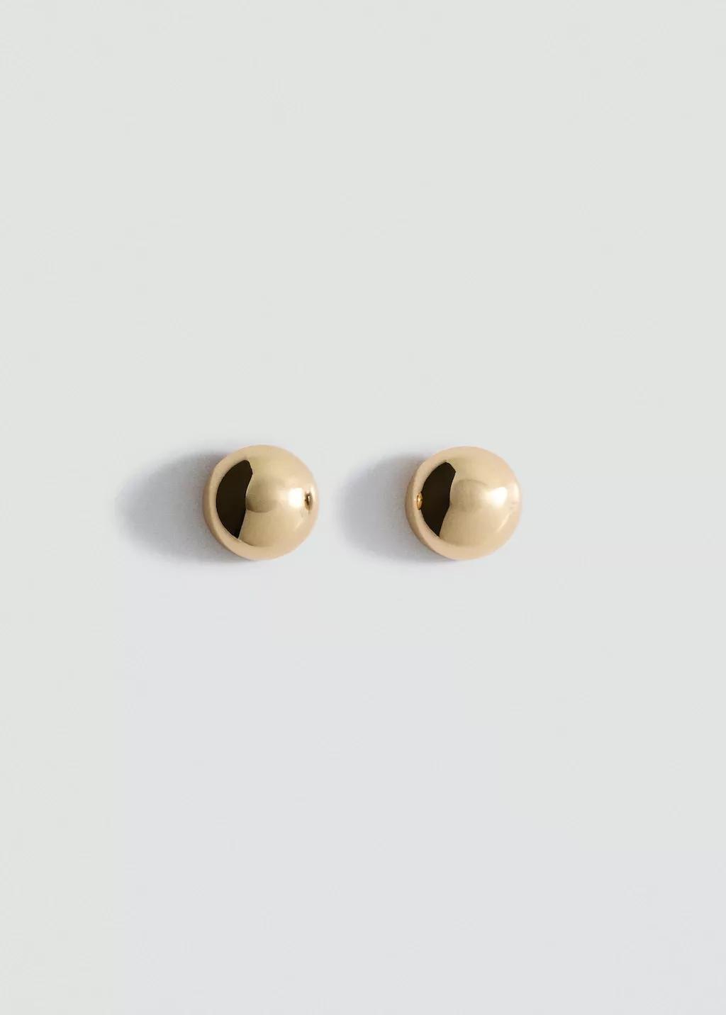 Gold Round Volume Earrings, 0201_OR, large image number 3