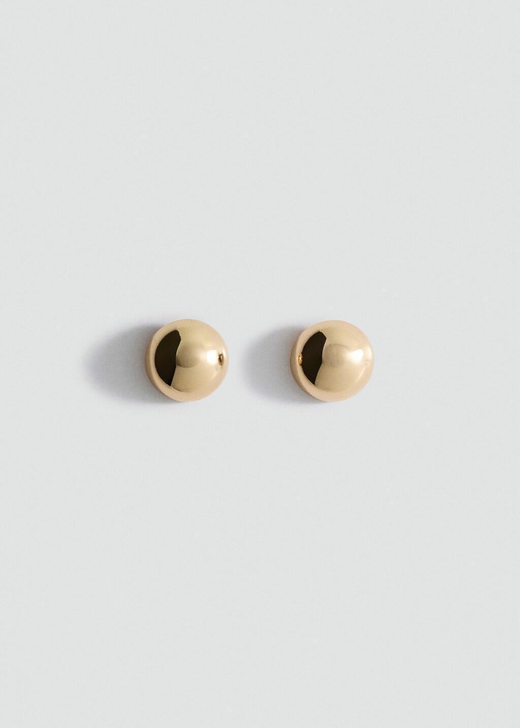 Gold Round Volume Earrings, Gold, large image number 5