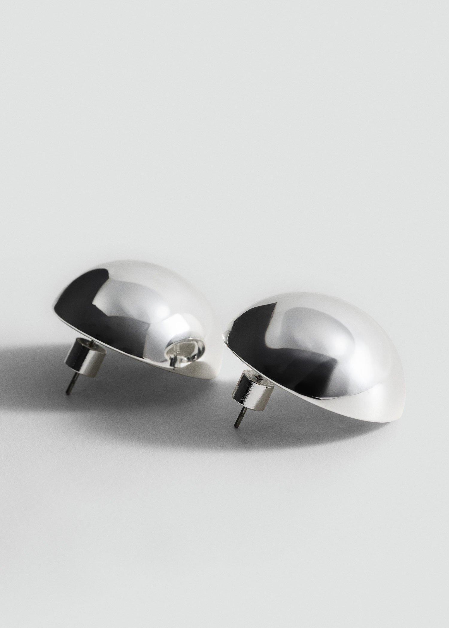 Silver Round Volume Earrings, 0201_PL, large image number 0