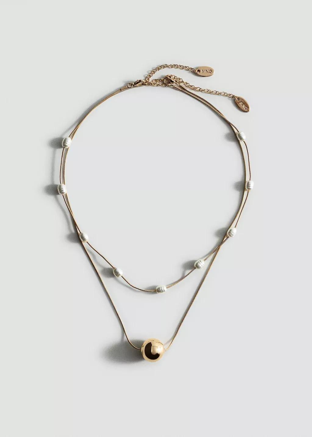 Gold Mixed Double Necklace, Gold, large image number 3