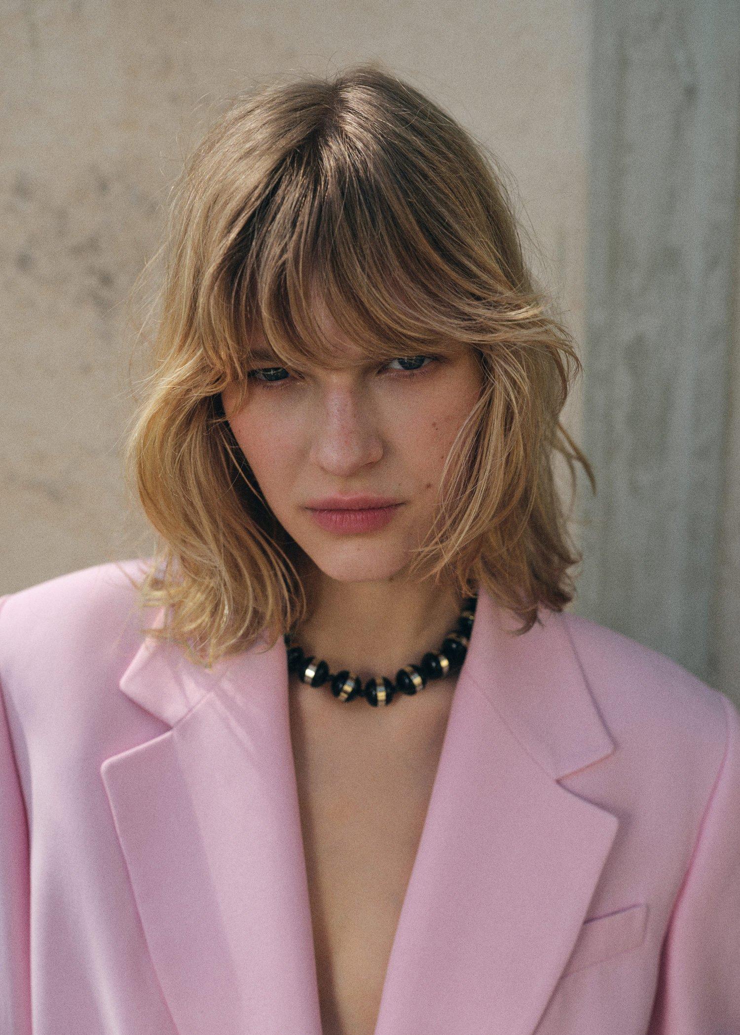 Black Combined Ball Necklace, 0201_99, medium