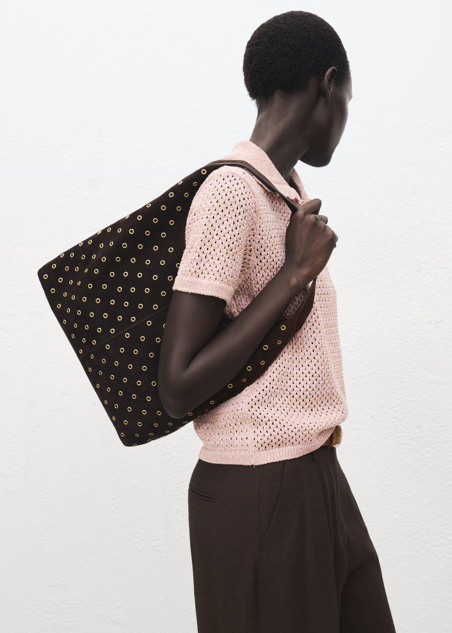 Pink Lt Pastel Short-Sleeved Crochet Sweater, 0201_81, large image number 8