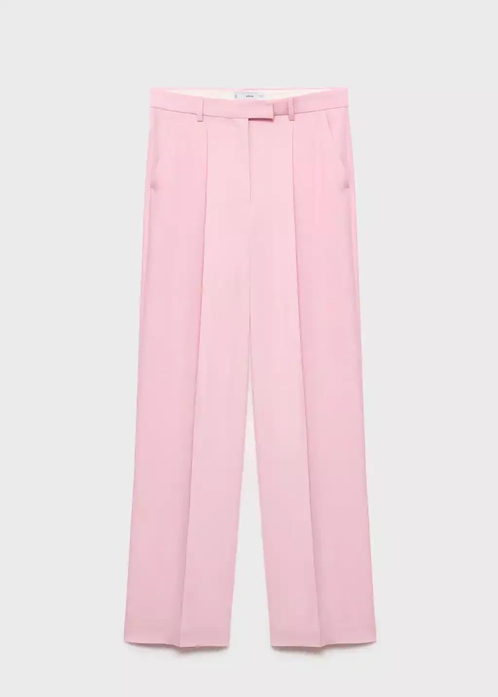 Pink Wide Leg Suit Trousers, , large image number 6