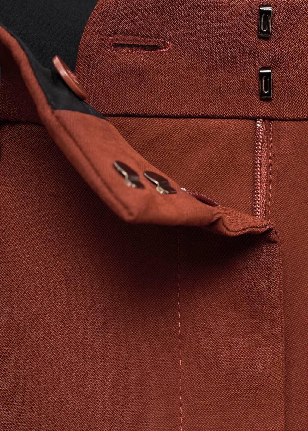 Orange Modal Straight-Fit Trousers, Medium Orange, large image number 4