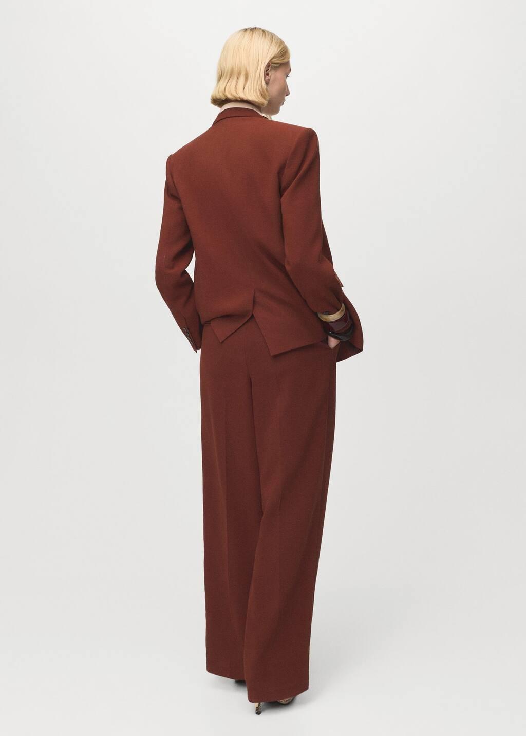 Orange Modal Straight-Fit Trousers, Medium Orange, large image number 5