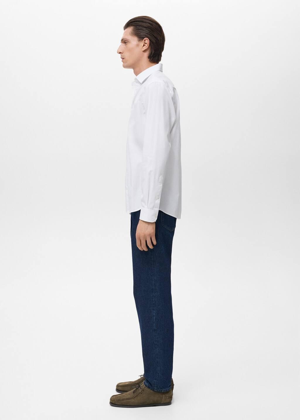 White Regular-Fit Cotton Shirt, White, large image number 2