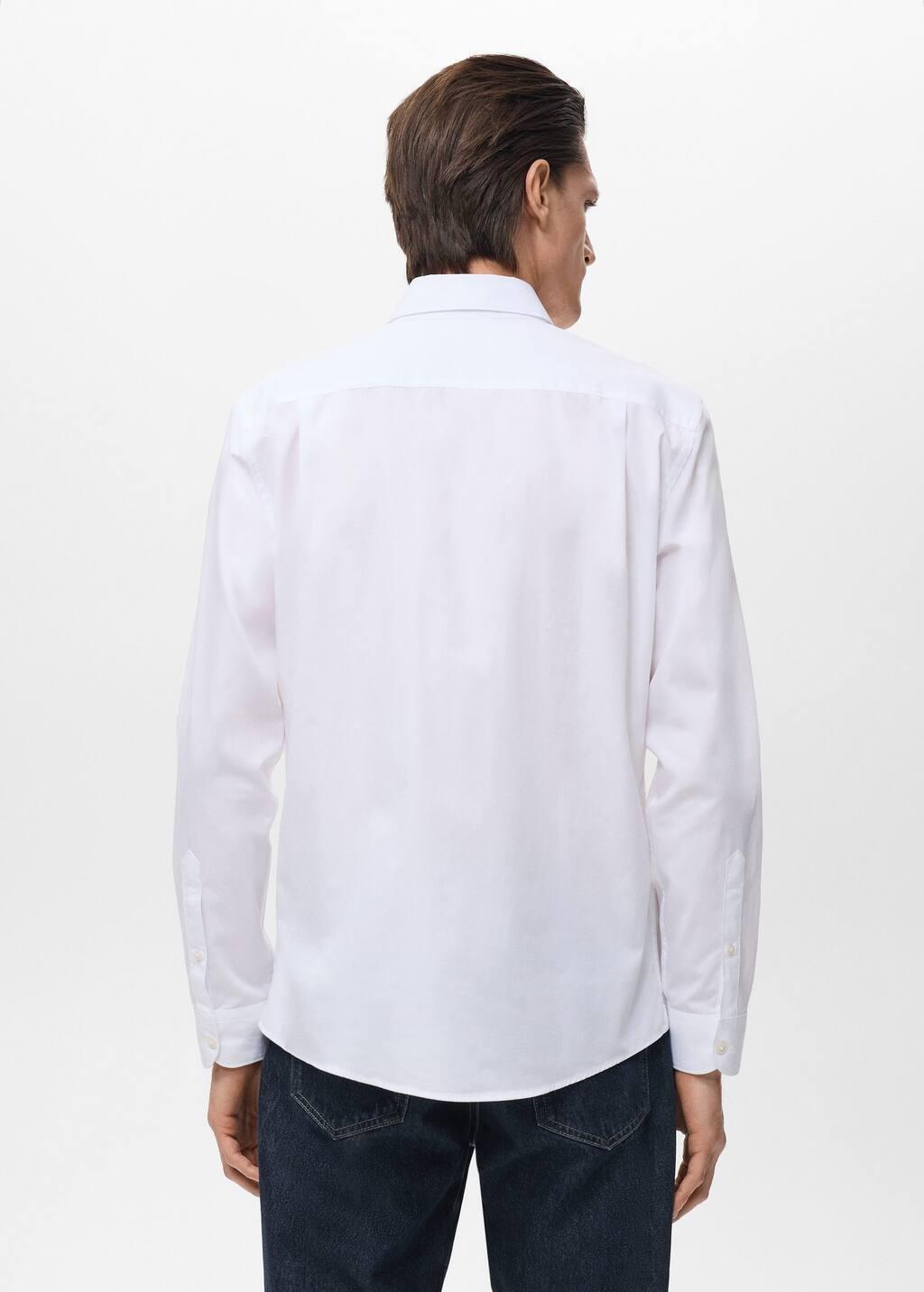 White Regular-Fit Cotton Shirt, White, large image number 5