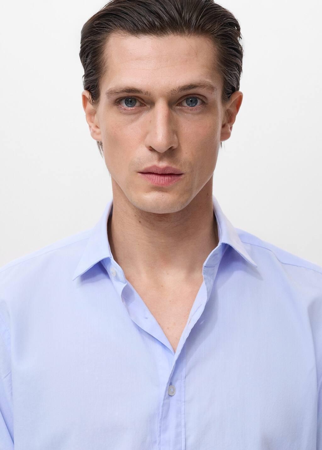 LT-PASTEL BLUE Regular-fit 100% cotton shirt, Light-Pastel Blue, large image number 1