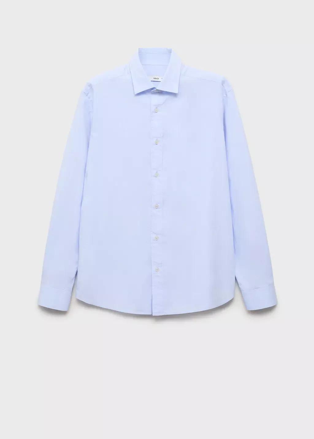 LT-PASTEL BLUE Regular-fit 100% cotton shirt, Light-Pastel Blue, large image number 3