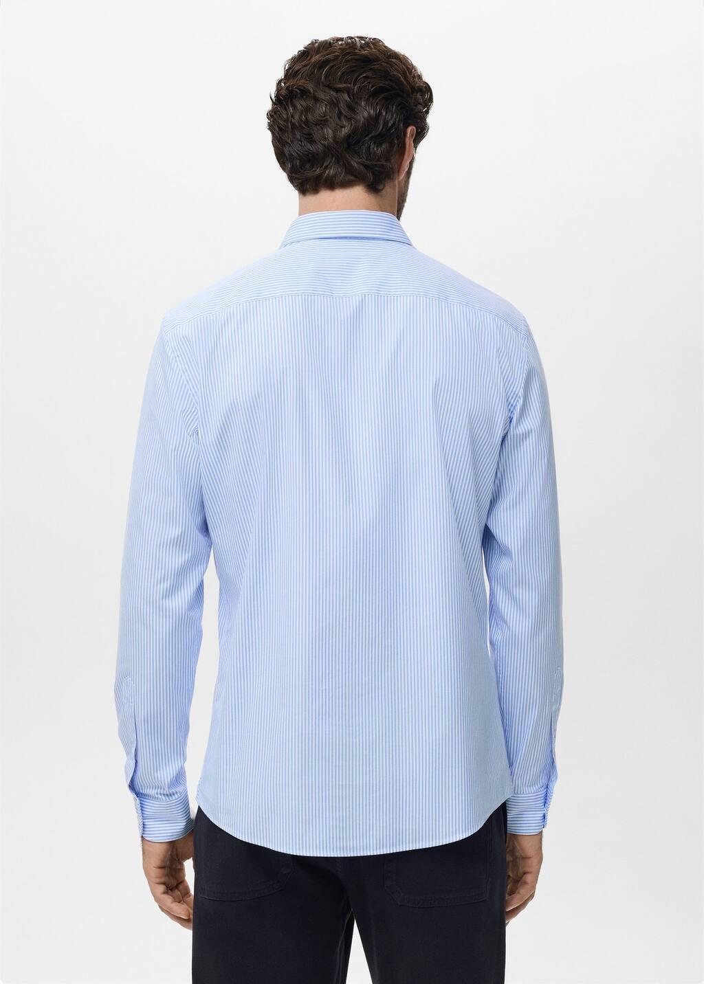 LT-PASTEL BLUE Regular fit striped cotton shirt, Light-Pastel Blue, large image number 5