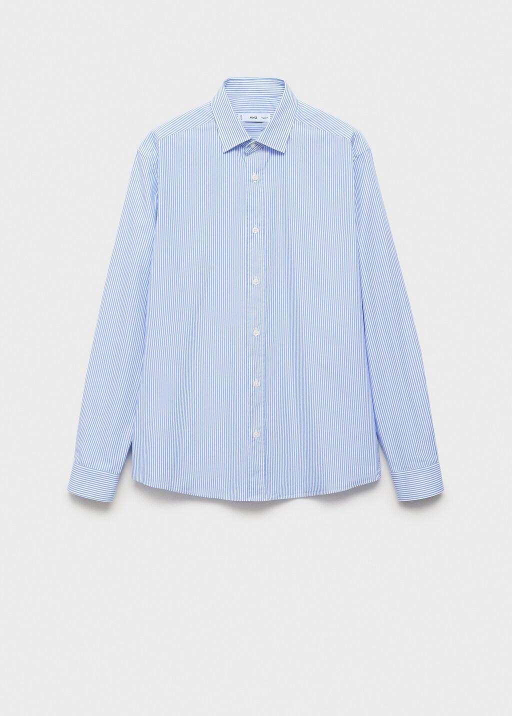 LT-PASTEL BLUE Regular fit striped cotton shirt, Light-Pastel Blue, large image number 6