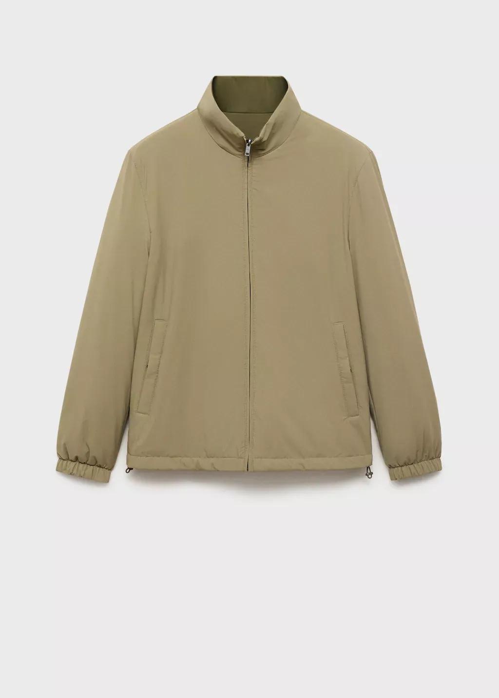 Beige Quilted Water-Repellent Reversible Jacket, Light Beige, large image number 3