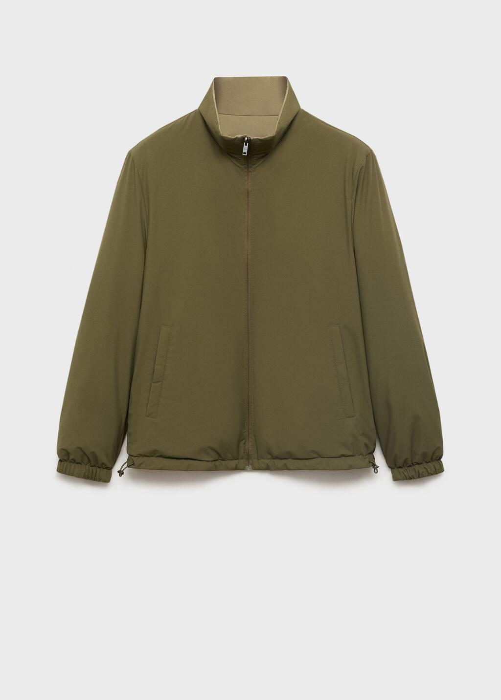 Beige Quilted Water-Repellent Reversible Jacket, Light Beige, large image number 5