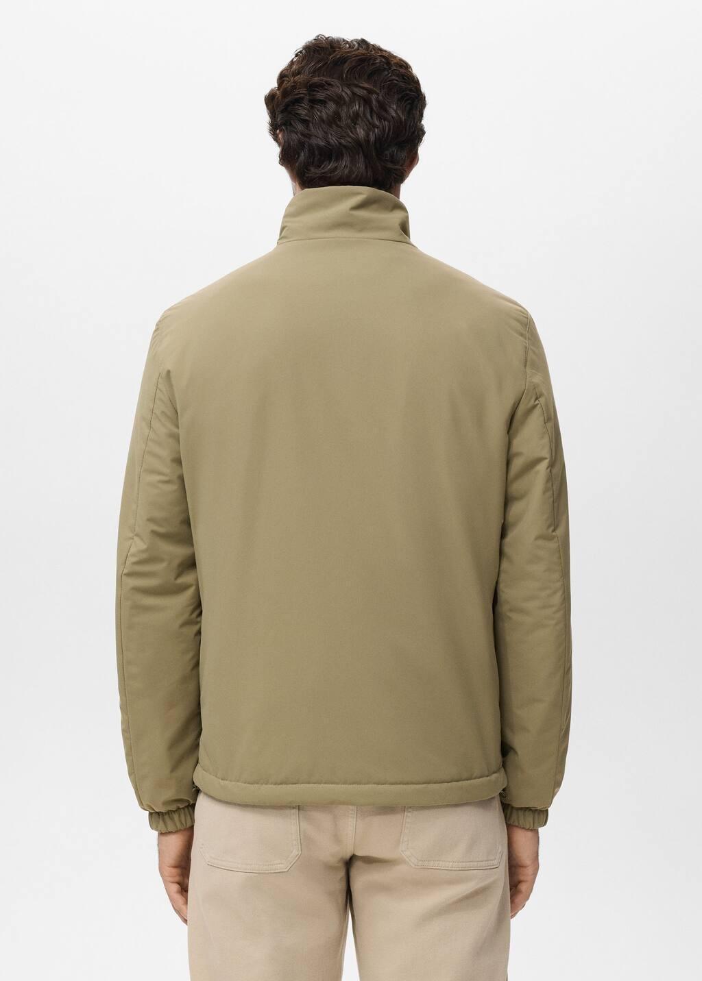 Beige Quilted Water-Repellent Reversible Jacket, Light Beige, large image number 6