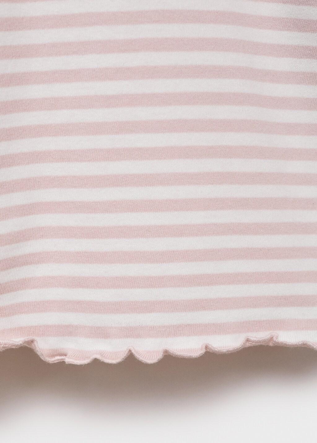 Blue Striped Cotton T-Shirt, Baby Girls, , large image number 3